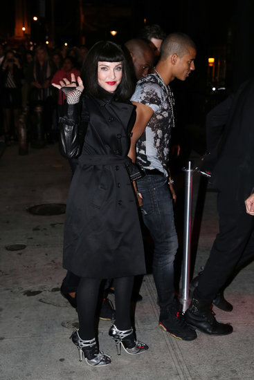 Madonna and her boyfriend, Brahim Zaibat, walked into the bash together.
Madonna and her boyfriend, Brahim Zaibat, walked into the bash together.
