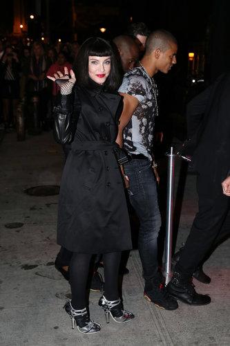 Madonna and her boyfriend, Brahim Zaibat, walked into the bash together.
Madonna and her boyfriend, Brahim Zaibat, walked into the bash together.