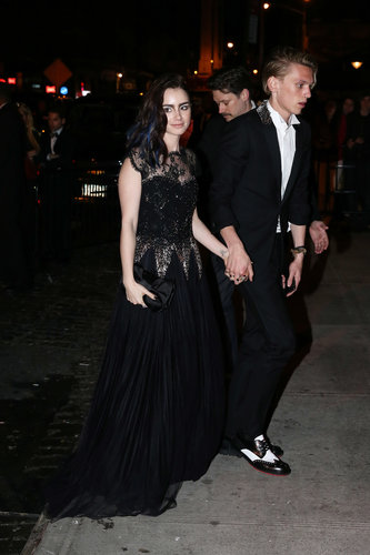 Lily Collins arrived at the afterparty with Jamie Campbell Bower.
Lily Collins arrived at the afterparty with Jamie Campbell Bower.
