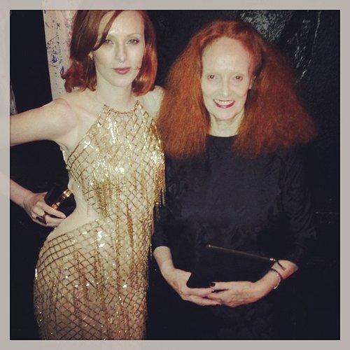 Karen Elson linked up with her fellow redhead Grace Coddington.
Source: Instagram user misskarenelson
Karen Elson linked up with her fellow redhead Grace Coddington.
Source: Instagram user misskarenelson