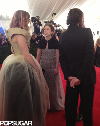 Chelsea Clinton talked about how exciting it was to be at the Met Gala with model Lily Cole.
Chelsea Clinton talked about how exciting it was to be at the Met Gala with model Lily Cole.