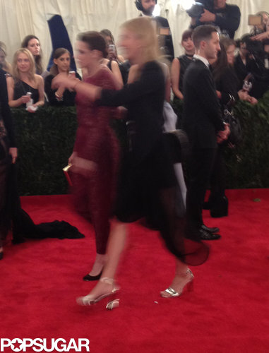 Kristen Stewart headed inside with her publicist.
Kristen Stewart headed inside with her publicist.