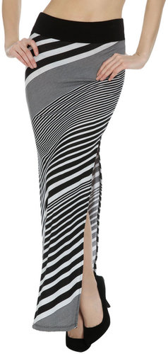 Gradual Stripe Maxi Skirt