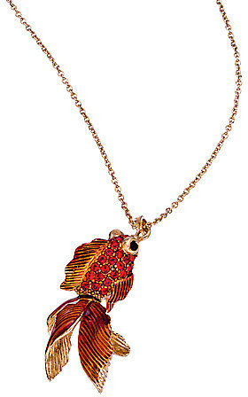 Andrew Hamilton Crawford Crystal Koi Fish Pendant Necklace