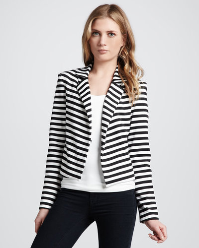 Robbi & Nikki Striped Knit Blazer