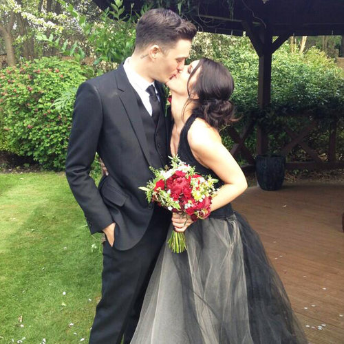 Shenae Grimes Black Wedding Dress