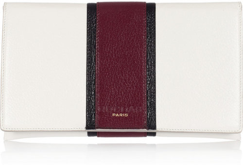 Rochas Textured-leather clutch
