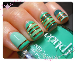 Striping Tape Mani with Bondi