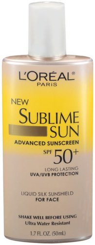 L'Oreal Sublime Sun Advanced Sunscreen SPF 50+ Liquid Silk Sunshield For Face