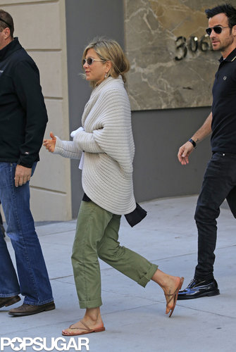 Jennifer Aniston and Justin Theroux shopped for furniture together on the Upper East Side in NYC.
Jennifer Aniston and Justin Theroux shopped for furniture together on the Upper East Side in NYC.