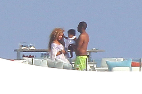 Jay-Z and Beyoncé Knowles sailed the Mediterranean Sea with baby Blue Ivy in September 2012.
Jay-Z and Beyoncé Knowles sailed the Mediterranean Sea with baby Blue Ivy in September 2012.