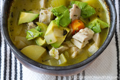 Roasted Green Chile Chicken and Potato Soup