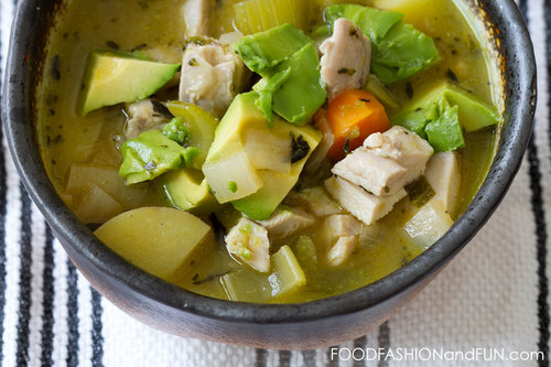 Roasted Green Chile Chicken and Potato Soup