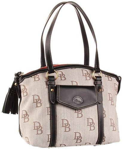 Dooney & Bourke - Florentine Front Pocket Satchel (Brown/Black Trim) - Bags and Luggage
