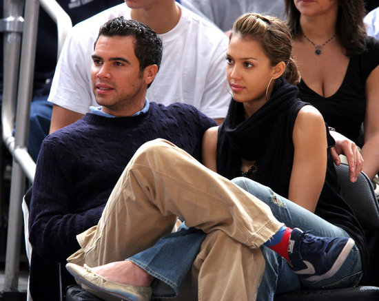 Cash Warren and Jessica Alba got all wrapped up at a NBA basketball game in NYC in November 2005.
Cash Warren and Jessica Alba got all wrapped up at a NBA basketball game in NYC in November 2005.