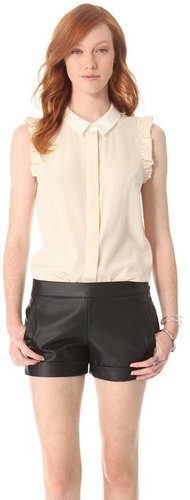 Diane von furstenberg Caldwell Ruffle Collar Top