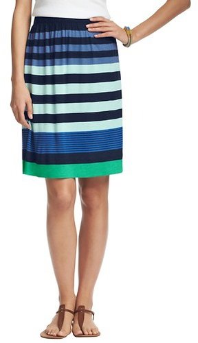 Mixed Stripe Jersey Skirt
