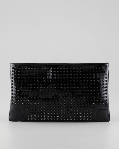 Christian Louboutin Loubiposh Studded Clutch Bag, Black