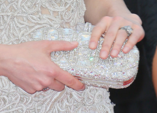 Jessica Biel carried a Marchesa clutch.
Jessica Biel carried a Marchesa clutch.