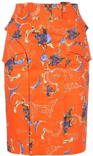 Altuzarra Pali printed stretch-cotton canvas skirt