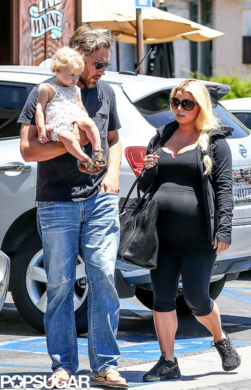 Eric Johnson carried Maxwell while Jessica Simpson walked behind them in LA. Eric Johnson carried Maxwell while Jessica Simpson walked behind them in LA.