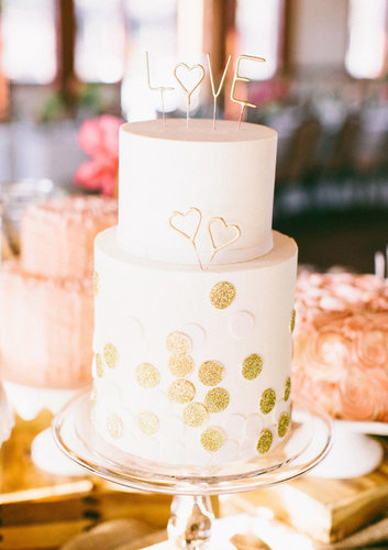 Decorate your cake with gold dots and letters that say "love," and it'll instantly be one for the books.
Photo by Ciara Richardson via 100 Layer Cake
Decorate your cake with gold dots and letters that say "love," and it'll instantly be one for the books.
Photo by Ciara Richardson via 100 Layer Cake