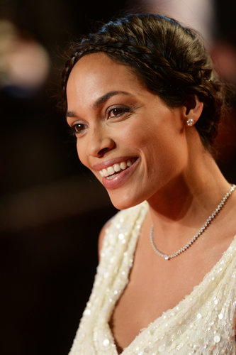 For her turn on the red carpet at the premiere of As I Lay Dying at Cannes, Rosario Dawson stunned in a delicate crown of braids. This style would be perfect tucked under a delicate veil.
For her turn on the red carpet at the premiere of As I Lay Dying at Cannes, Rosario Dawson stunned in a delicate crown of braids. This style would be perfect tucked under a delicate veil.