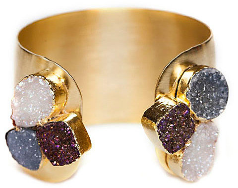 Robyn Rhodes Cayla Bangle 14K Gold in Blue/White