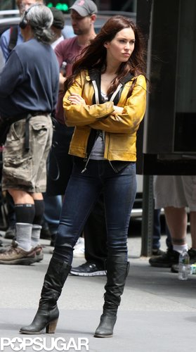 Cowabunga! Megan Fox Films With Her Shell-Less Ninja Turtle Cowabunga! Megan Fox Films With Her Shell-Less Ninja Turtle