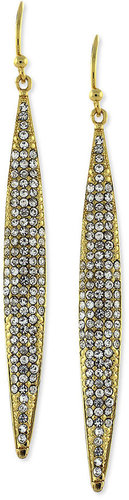 Vince Camuto Earrings, Gold-Tone Crystal Pave Linear Earrings
