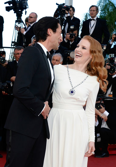 Adrien Brody greeted Jessica Chastain at the Cleopatra premiere on Tuesday at the Cannes Film Festival.
Adrien Brody greeted Jessica Chastain at the Cleopatra premiere on Tuesday at the Cannes Film Festival.