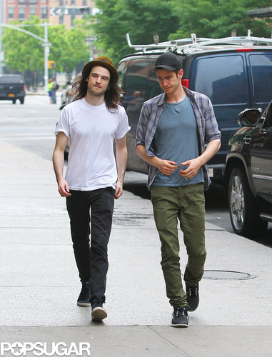 Tom Sturridge and Andrew Garfield had lunch together at Bubby's in NYC.
Tom Sturridge and Andrew Garfield had lunch together at Bubby's in NYC.