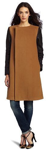 BCBGMAXAZRIA Women's Genova Contrasted Sleeve Coat