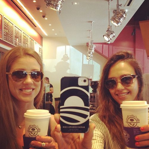 In August 2012, Jessica Alba used a handy coffee-shop mirror to take a photo of herself and a friend.
Source: Instagram user jessicaalba
In August 2012, Jessica Alba used a handy coffee-shop mirror to take a photo of herself and a friend.
Source: Instagram user jessicaalba