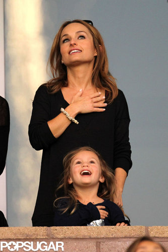 Giada de Laurentiis and her daughter, Jade, geared up for one of David Beckham's October 2012 games by observing the national anthem in LA.
Giada de Laurentiis and her daughter, Jade, geared up for one of David Beckham's October 2012 games by observing the national anthem in LA.