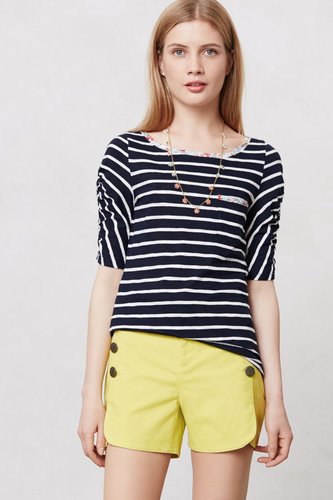 Ruched & Ruled Tee