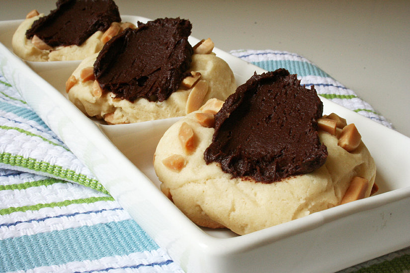 Vegan Almond Thumbprints With Chocolate "Buttercream" Vegan Almond Thumbprints With Chocolate "Buttercream"