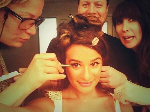 Lea Michele snapped a photo of her glam squad while getting prepped for a photo shoot.
Source: Twitter user msleamichele
Lea Michele snapped a photo of her glam squad while getting prepped for a photo shoot.
Source: Twitter user msleamichele