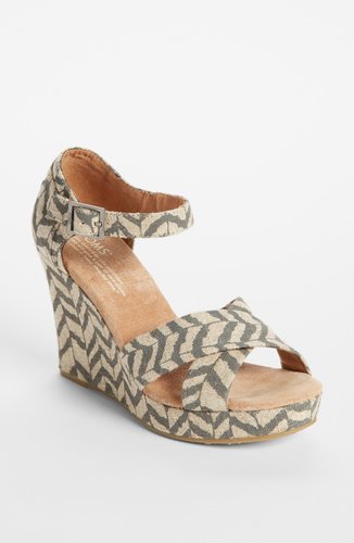 TOMS Zebra Zag Wedges TOMS Zebra Zag Wedges