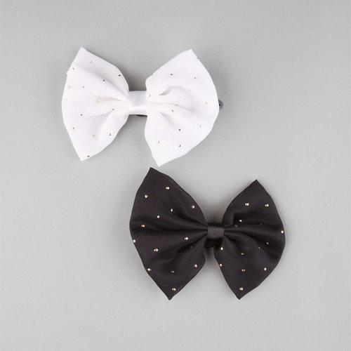 FULL TILT 2 Piece Speckled Bow Hair Clips