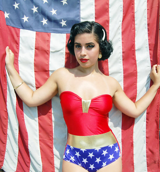 A custom-made Wonder Woman Swimsuit ($95) and your Comic-Con costume, all in one.
A custom-made Wonder Woman Swimsuit ($95) and your Comic-Con costume, all in one.