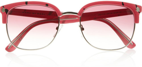 Marc by Marc Jacobs D-frame tiger-print metal and acetate sunglasses
