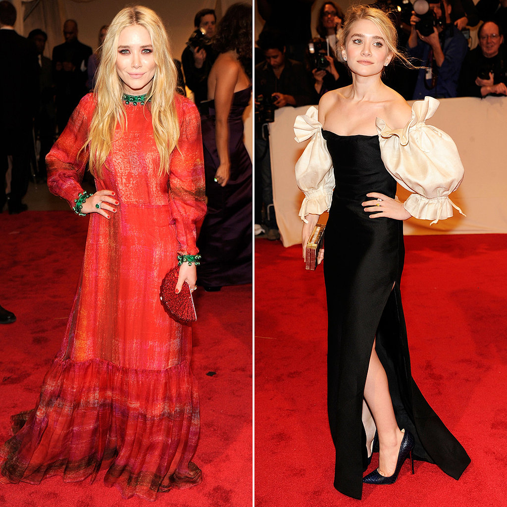 Twinning combo: At the 2011 Met Gala, the pint-size trendsetters opted for gowns with Spanish influence.
Mary-Kate revved up the red carpet in a red-and-green vintage Givenchy Couture selection with a coordinating Judith Leiber clutch.
Ashley stunned in a dramatically sleeved vintage Christian Dior number, complete with thigh-high slit.
Twinning combo: At the 2011 Met Gala, the pint-size trendsetters opted for gowns with Spanish influence.
Mary-Kate revved up the red carpet in a red-and-green vintage Givenchy Couture selection with a coordinating Judith Leiber clutch.
Ashley stunned in a dramatically sleeved vintage Christian Dior number, complete with thigh-high slit.