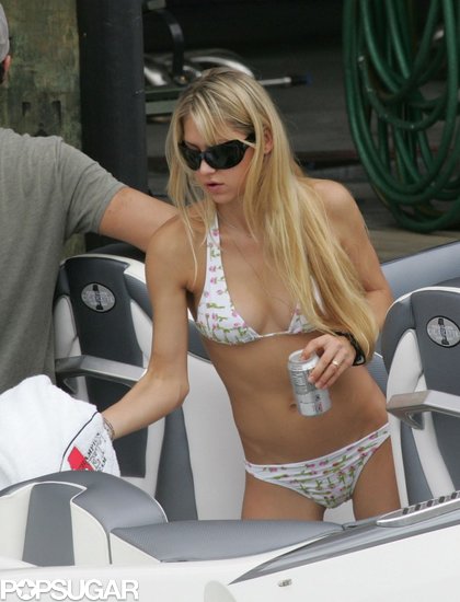 Anna Kournikova showed off her fit figure in a floral bikini for a boat outing in Miami in October 2007.
Anna Kournikova showed off her fit figure in a floral bikini for a boat outing in Miami in October 2007.