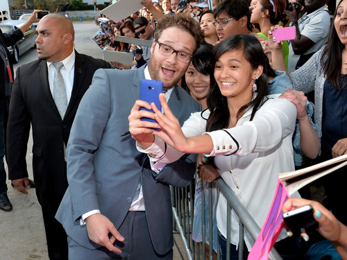 Seth Rogen stopped for a snap with fans during the LA premiere of This Is the End in June 2013.
Seth Rogen stopped for a snap with fans during the LA premiere of This Is the End in June 2013.