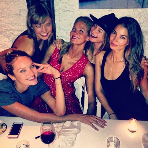 It was a girls' night out for models Karlie Kloss, Erin Heatherton, Candice Swanepoel, Lily Aldridge, and Behati Prinsloo.
Source: Instagram user behatiiprinsloo
It was a girls' night out for models Karlie Kloss, Erin Heatherton, Candice Swanepoel, Lily Aldridge, and Behati Prinsloo.
Source: Instagram user behatiiprinsloo