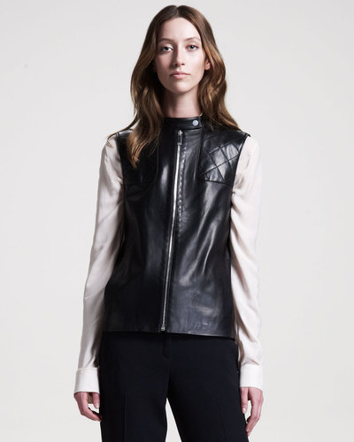 THE ROW Snap-Front Leather Vest