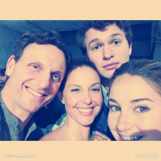 Ansel Elgort, who plays Caleb Prior in the movie, shared this shot of his onscreen family: Tony Goldwyn as Mr. Prior, Ashley Judd as Mrs. Prior, and Shailene Woodley as the film's heroine, Tris Prior.
Source: Ansel Elgort on WhoSay
Ansel Elgort, who plays Caleb Prior in the movie, shared this shot of his onscreen family: Tony Goldwyn as Mr. Prior, Ashley Judd as Mrs. Prior, and Shailene Woodley as the film's heroine, Tris Prior.
Source: Ansel Elgort on WhoSay