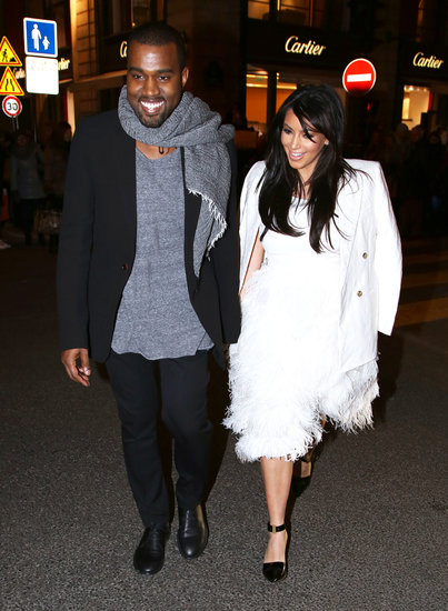 Kim Kardashian and Kanye West attended Paris Fashion Week in January 2013.
Kim Kardashian and Kanye West attended Paris Fashion Week in January 2013.