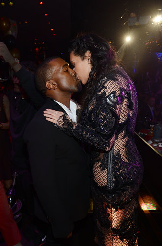 Kanye West and Kim Kardashian rang in the 2013 New Year in Las Vegas after announcing her pregnancy.
Kanye West and Kim Kardashian rang in the 2013 New Year in Las Vegas after announcing her pregnancy.